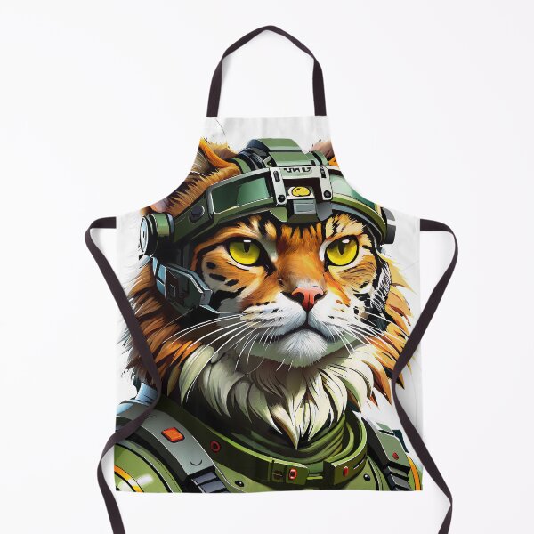 Item preview, Futuristic Military Cat Soldier Portrait Tactical Gear designed and sold by Rostislav Bouda.
