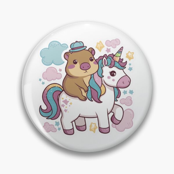 Item preview, Capybara with Unicorn designed and sold by NicolasGlowArt.