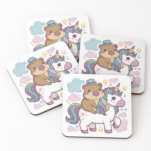 Item preview, Capybara with Unicorn designed and sold by NicolasGlowArt.