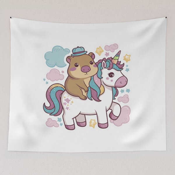 Item preview, Capybara with Unicorn designed and sold by NicolasGlowArt.