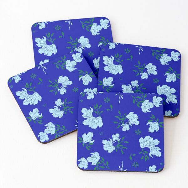 Item preview, China blue floral with dark blue background designed and sold by SueKnox.