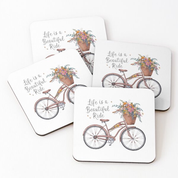 Item preview, Life is a Beautiful Ride Vintage Bicycle with Flowers designed and sold by behnay.