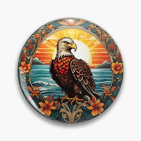 Item preview, Sunset Bald Eagle by the Ocean on a Hawaiian Beach designed and sold by NautiChic.