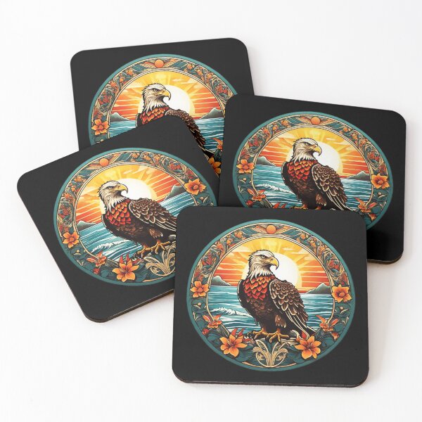 Item preview, Sunset Bald Eagle by the Ocean on a Hawaiian Beach designed and sold by NautiChic.