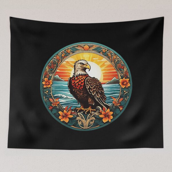 Item preview, Sunset Bald Eagle by the Ocean on a Hawaiian Beach designed and sold by NautiChic.