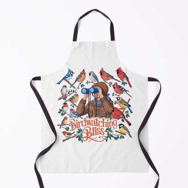 Item preview, Birdwatching Bliss Enthusiast with Binoculars and Birds designed and sold by behnay.
