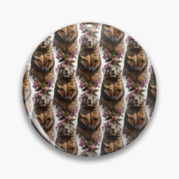 Item preview, An Olympic Marmot Surrounded By Rhododendron Flowers Pattern designed and sold by taiche.