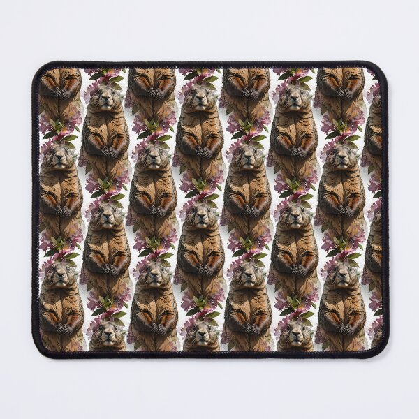 Item preview, An Olympic Marmot Surrounded By Rhododendron Flowers Pattern designed and sold by taiche.