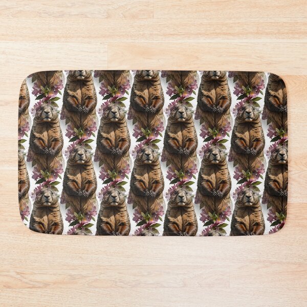 Item preview, An Olympic Marmot Surrounded By Rhododendron Flowers Pattern designed and sold by taiche.