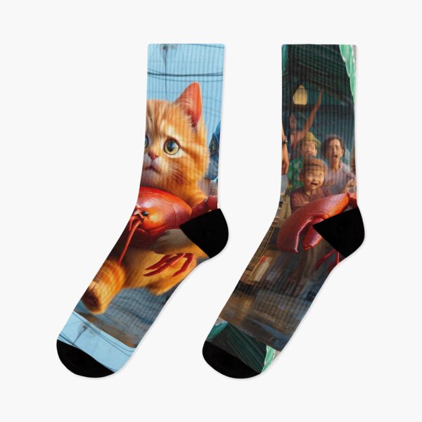 Item preview, Kitten steals lobster designed and sold by Catsmoment.