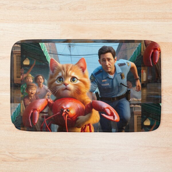 Item preview, Kitten steals lobster designed and sold by Catsmoment.