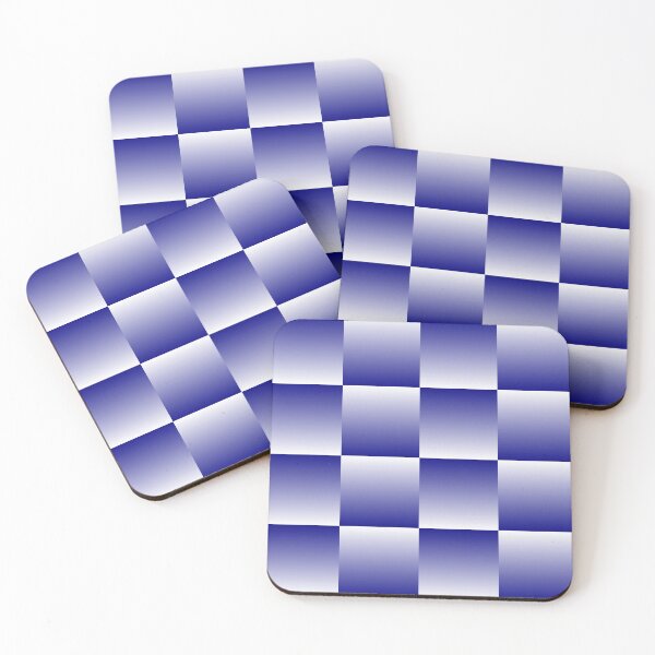 Item preview, Navy Blue and White Gradient Checkered Pattern designed and sold by starrylite.