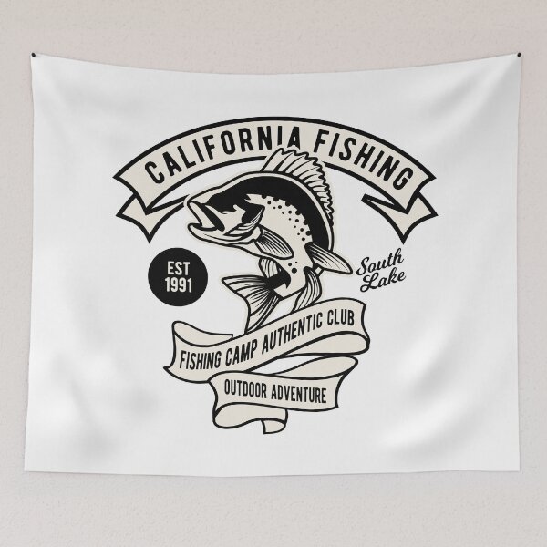 Item preview, California Fishing, South Lake, Est 1991, Fishing Camp Authentic Club, Outdoor Adventure designed and sold by DreamMaden.