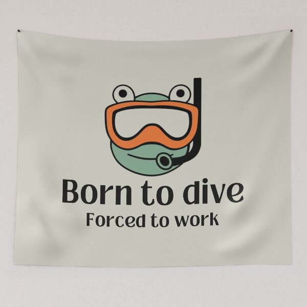 Item preview, Born to Dive. Scuba Frog designed and sold by Anniko Art Studio.