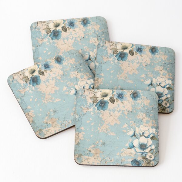 Item preview, Vintage Blue Floral Art designed and sold by MystiS.