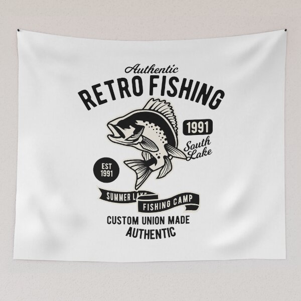 Item preview, Authentic Retro Fishing, South Lake, Summer Lake Fishing Camp, Est 1991 designed and sold by DreamMaden.