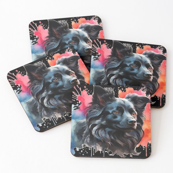 Item preview, Black dog as watercolor designed and sold by Rose Design & Photos.