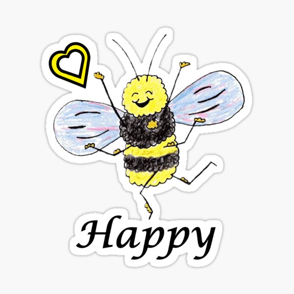 Item preview, Baby Bea's Happy Dance : Bee Happy Die Cut designed and sold by JoyousArt4u.