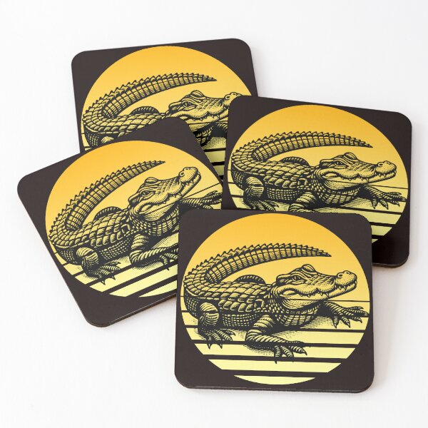 Item preview, Crocodile and sunset designed and sold by ImageForgeZone.