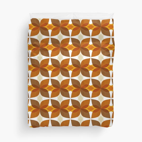Item preview, Brown, Orange and Ivory Geometric Retro Petal Pattern designed and sold by Eyestigmatic.