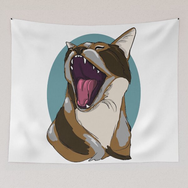 Item preview, Tortoiseshell cat yawning designed and sold by Antiope33.