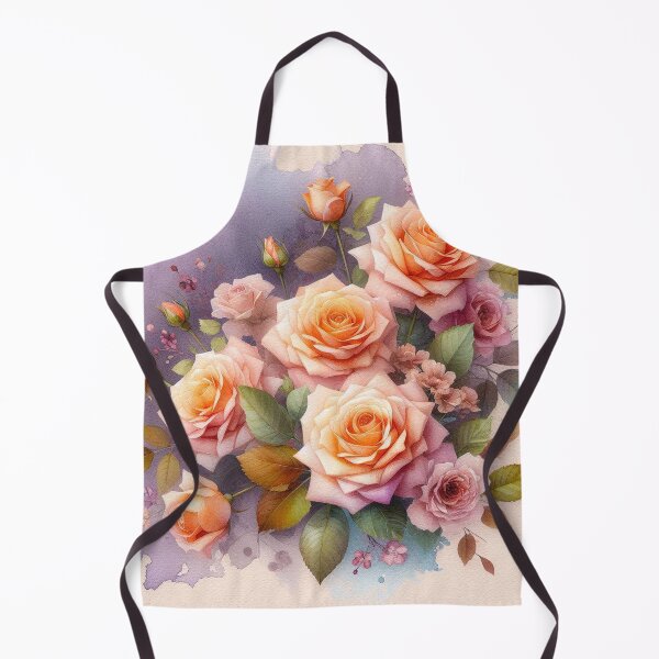 Item preview, Peach roses on a lilac background designed and sold by Libretti.