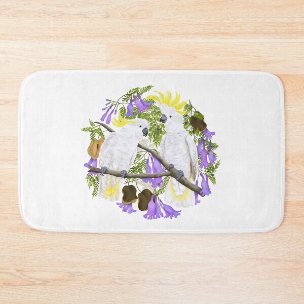 Item preview, Cheeky Australian cockatoos in purple jacaranda tree designed and sold by ArtOfSmallJoys.
