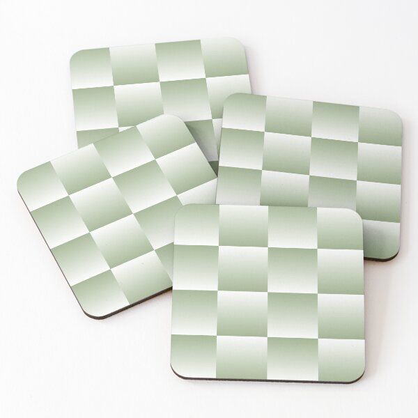 Item preview, Sage Green and White Gradient Checkered Pattern designed and sold by starrylite.