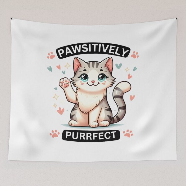 Item preview, Pawsitively Purrfect Cat Pun designed and sold by HasCreations.