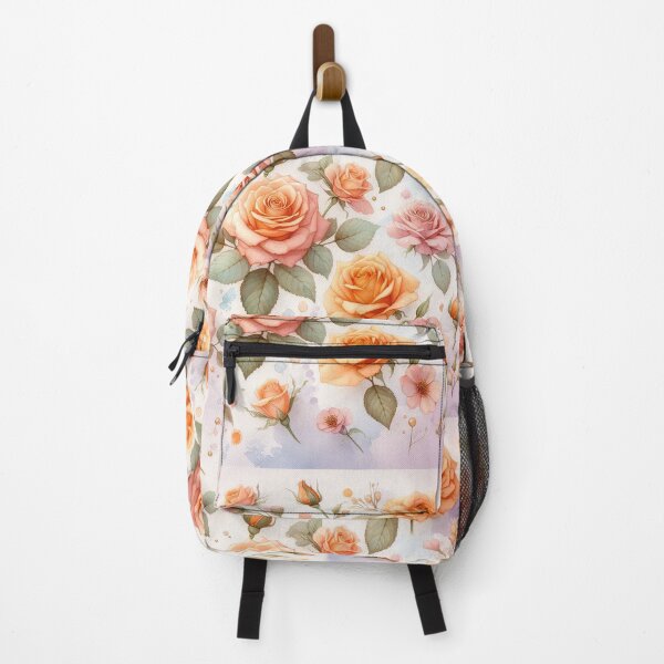 Item preview, Peach roses on a light lilac background designed and sold by Libretti.
