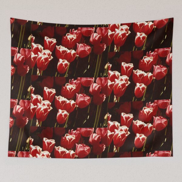 Item preview, HELLO HERE WE ARE!! - TULIP FIELD Red and White like Candy Cane designed and sold by RubaiDesign.