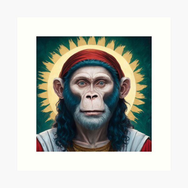 Item preview, JESUS MONKEY FACE PAINTING  designed and sold by ChristianArt6.