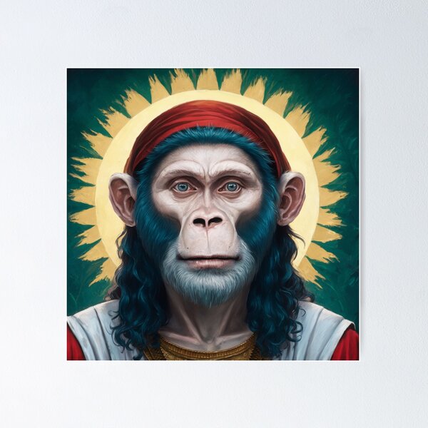 Item preview, JESUS MONKEY FACE PAINTING  designed and sold by ChristianArt6.