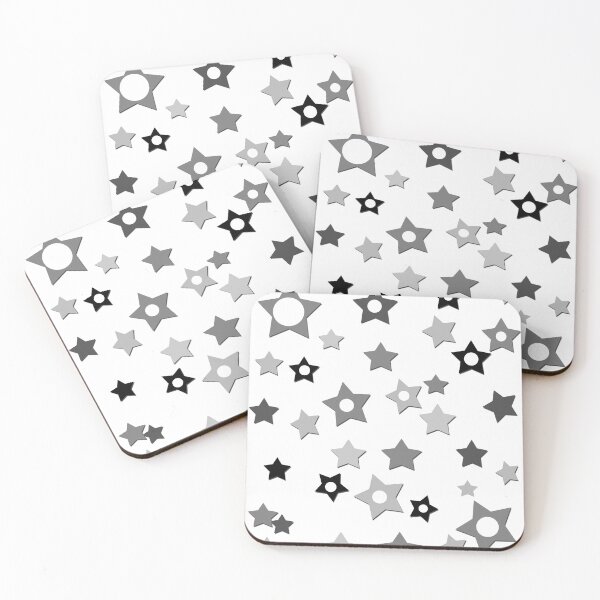 Item preview, Dark color stars pattern ( grey, black, white) designed and sold by fuzzyfox.