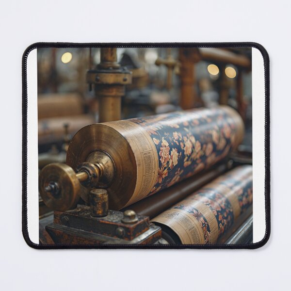 Item preview, antique printing press in operation designed and sold by Love-Light-Bite.