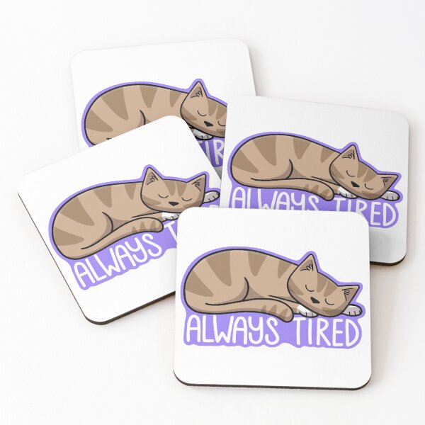 Item preview, Always Tired Cat designed and sold by doodlecats.