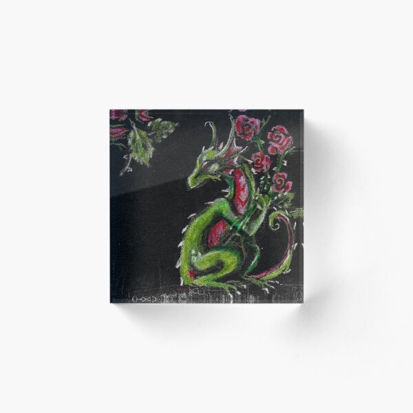 The Rose Dragon Acrylic Block