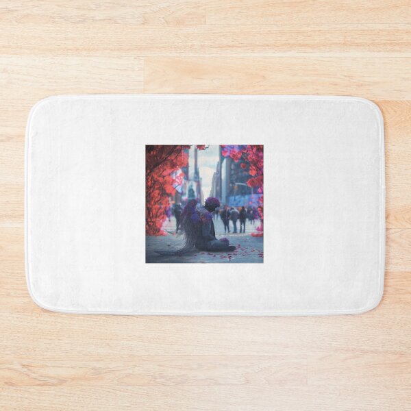 Item preview, angel sitting on a busy street designed and sold by Love-Light-Bite.