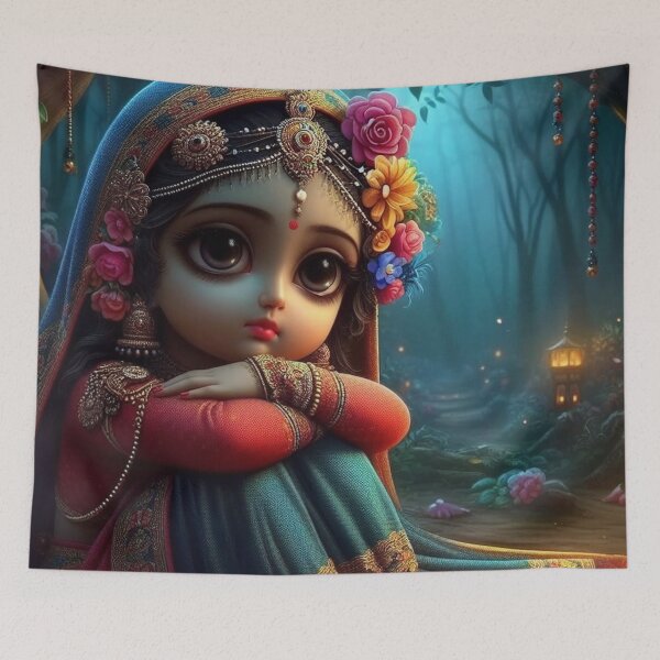 Item preview, Sad Radha Rani Sitting in Vrindavan Forest designed and sold by VrindaArts.