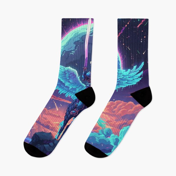 Item preview, Cosmic Knight Space Pegasus Pixel Galaxy Fantasy designed and sold by Kaos-Bit.