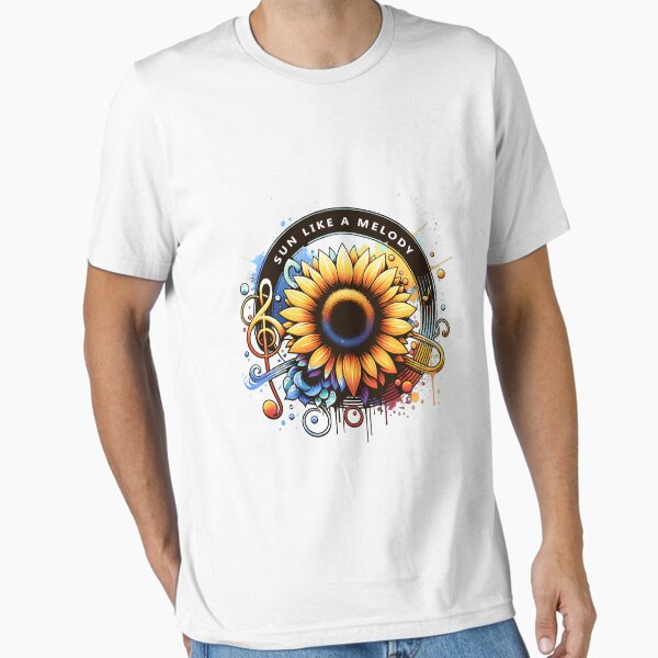 Sonnenblume mit Musik sun like a melody, music meets sunflower Essential T-Shirt