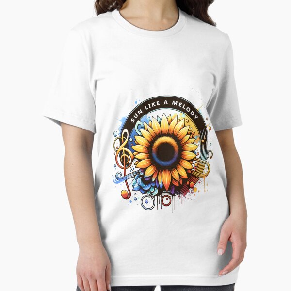 Sunflower with music sun like a melody, music meets sunflower Essential T-Shirt