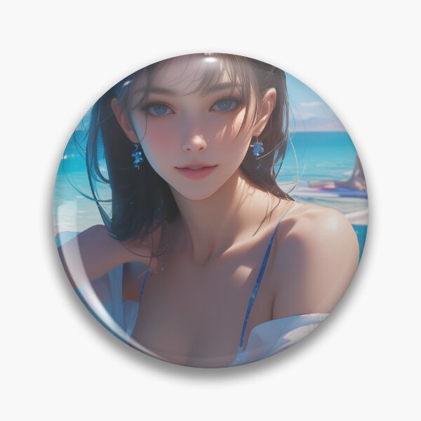 Item preview, Serene Poolside Beauty in Blue designed and sold by palmyst.