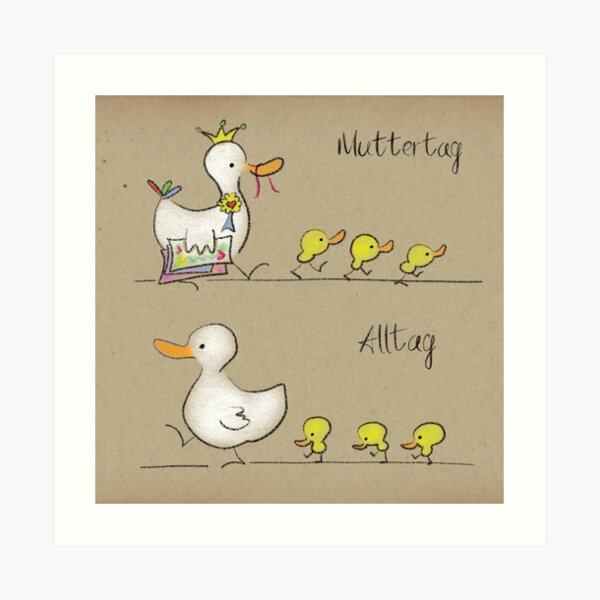 Muttertag - Alltag Kunstdruck
