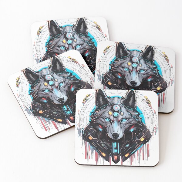 Item preview, CyberWolf Cyberpunk  designed and sold by CyberArtistOne.