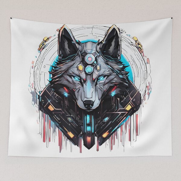 Item preview, CyberWolf Cyberpunk  designed and sold by CyberArtistOne.