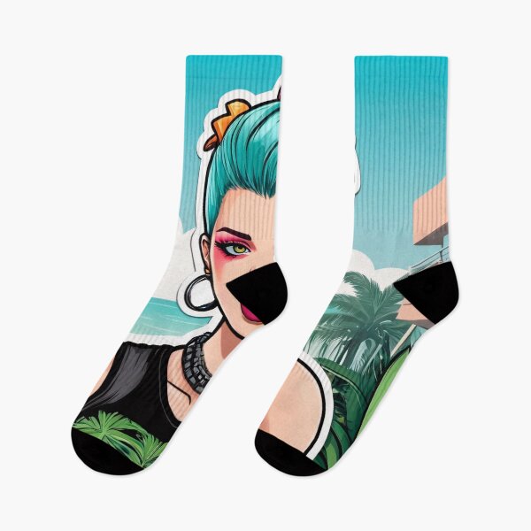 Item preview, Summer Vacation Tropical Punk Girl designed and sold by MadnessEnvelope.