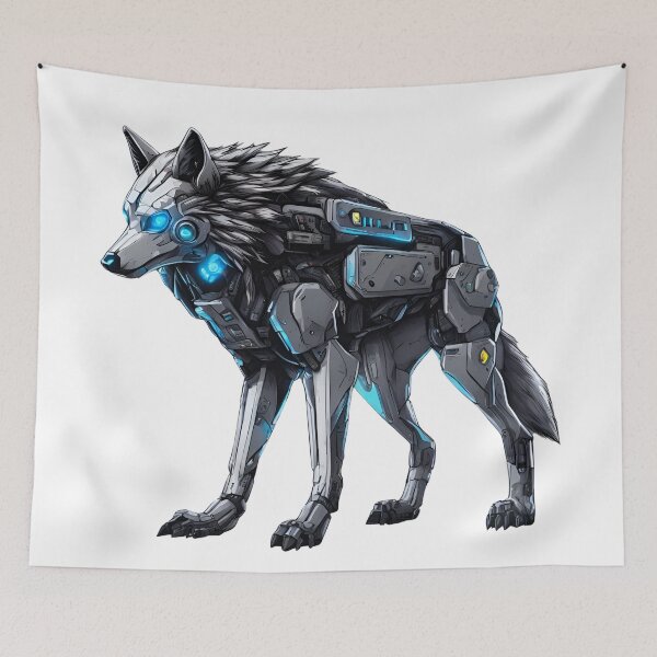 Item preview, CyberWolf Cyberpunk  designed and sold by CyberArtistOne.