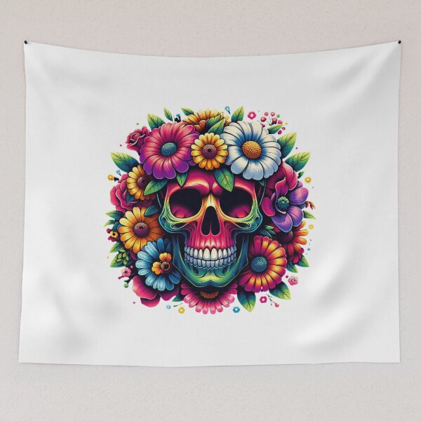 Item preview, Floral Skull: A Fusion of Beauty and Mortality designed and sold by 0penvimark.