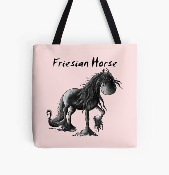 Aperçu de l'œuvre Bande dessinée amusante sur le cheval frison - Chevaux - Animal - Cadeau créée et vendue par modartis.